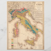 Geological Map of Italy by H. de Collegno (1844) (Front)