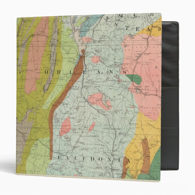 Geological Map of New Hampshire 3 Ring Binder (Front/Inside)