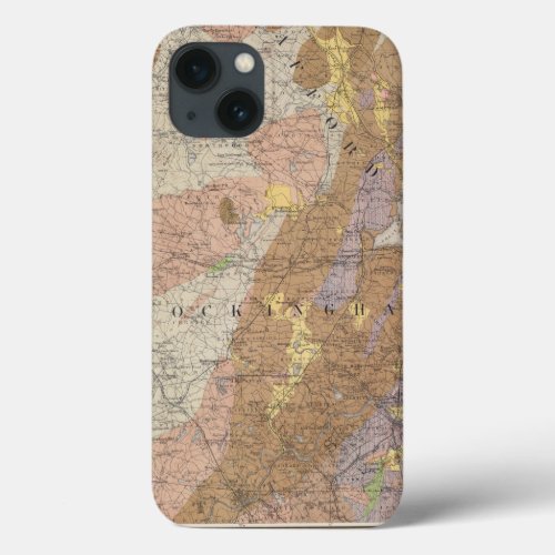 Geological Map of New Hampshire 4 iPhone 13 Case