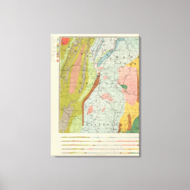 Geological Map of New Hampshire Canvas Print (Front)