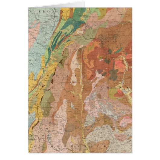 Geological Map of New Hampshire Cards (Front)