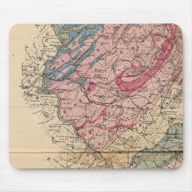 Geological map of New Jersey Mouse Pad (Front)