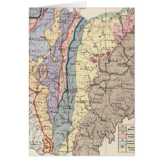 Geological map of Ohio Cards (Front)