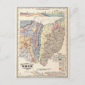 Geological map of Ohio Postcard