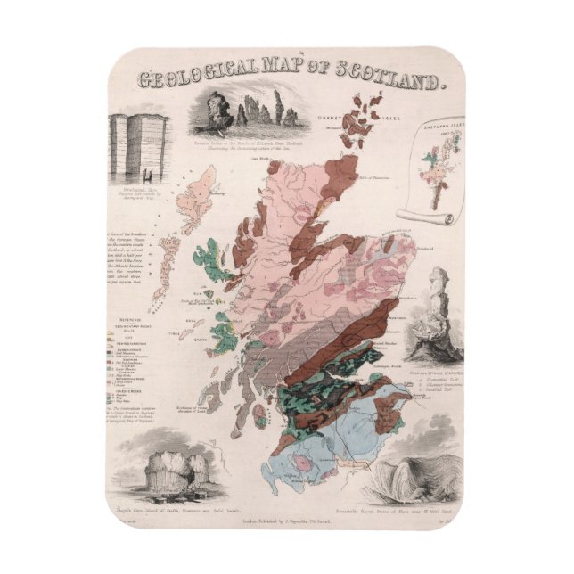 Geological Map of Scotland Magnet (Vertical)