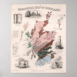 Geological Map of Scotland Poster