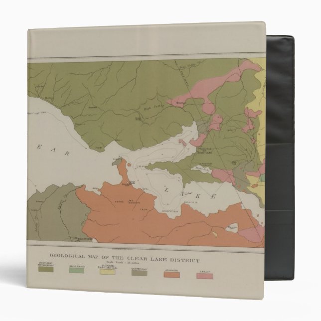 Geological Map of the Clear Lake District 3 Ring Binder (Front/Inside)