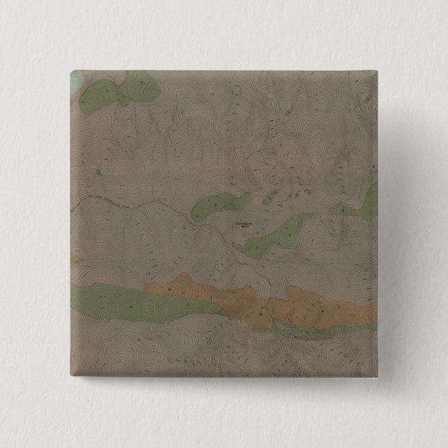 Geological Map of the New Almaden Mining District Pinback Button (Front)