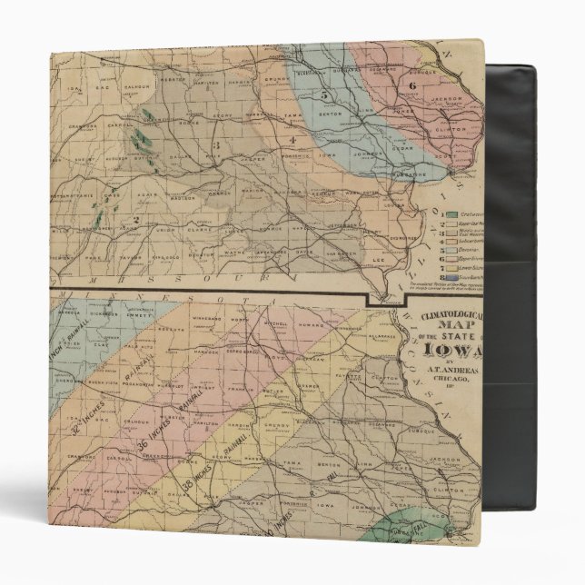 Geological map of the State of Iowa 3 Ring Binder (Front/Inside)