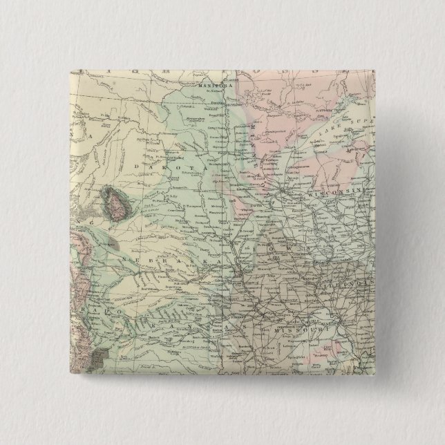 Geological Map of the United States Button (Front)