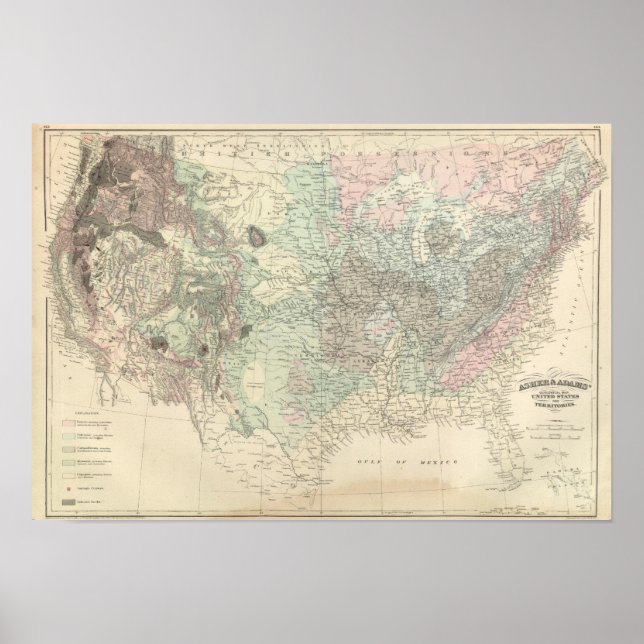 Geological Map of the United States Poster (Front)