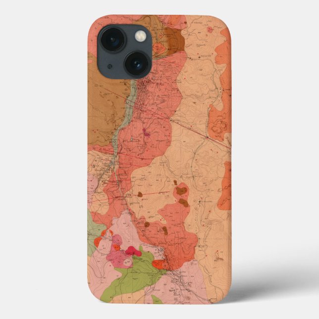 Geological Map of the Washoe District Case-Mate iPhone Case (Back)