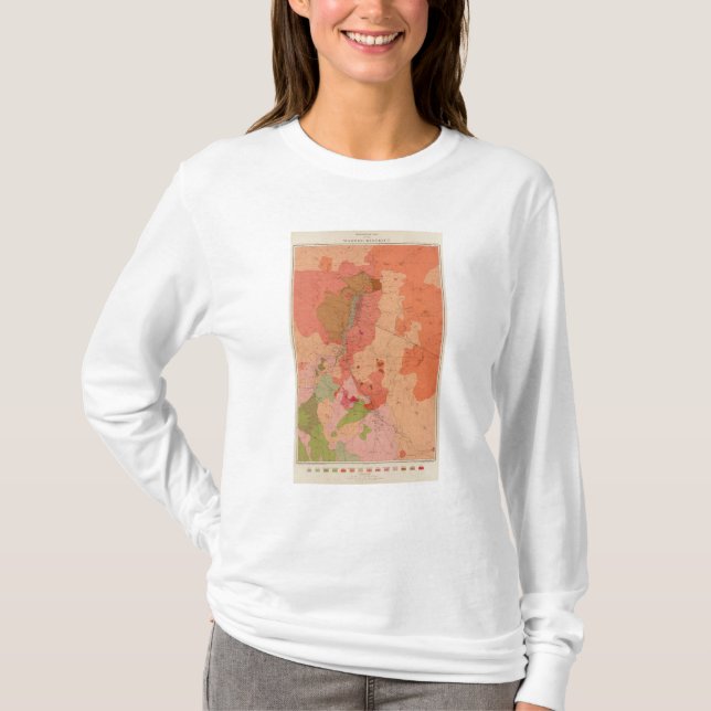 Geological Map of the Washoe District T-Shirt (Front)