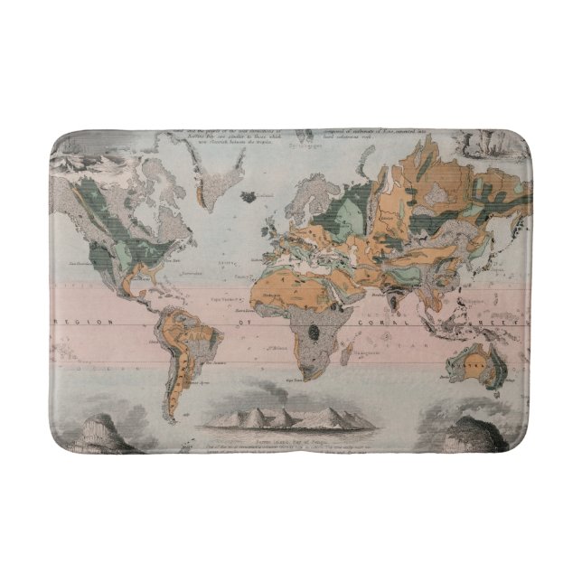 Geological Map of the World Bath Mat (Front)