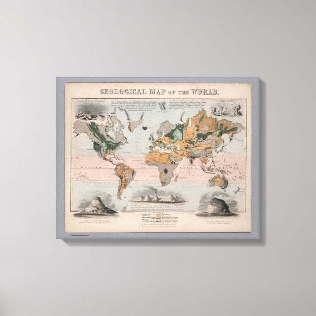 Geological Map of the World Canvas Print (Front)
