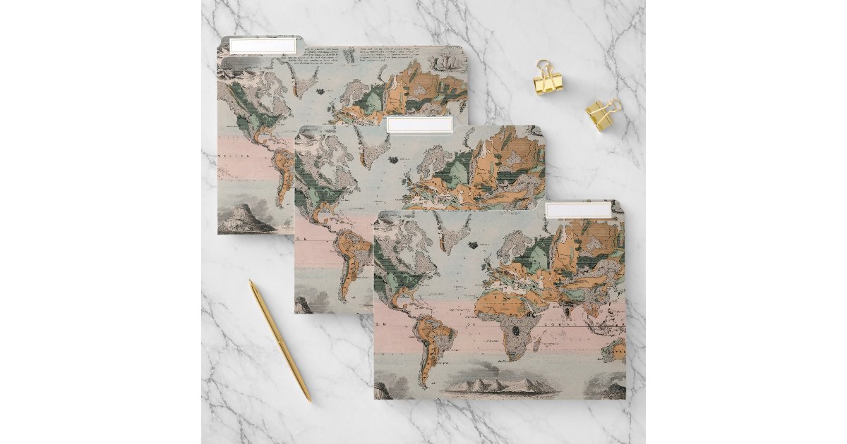 Geological Map of the World File Folder | Zazzle