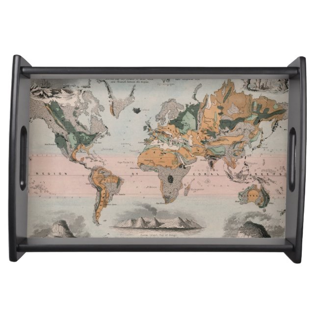 Geological Map of the World Serving Tray (Front)