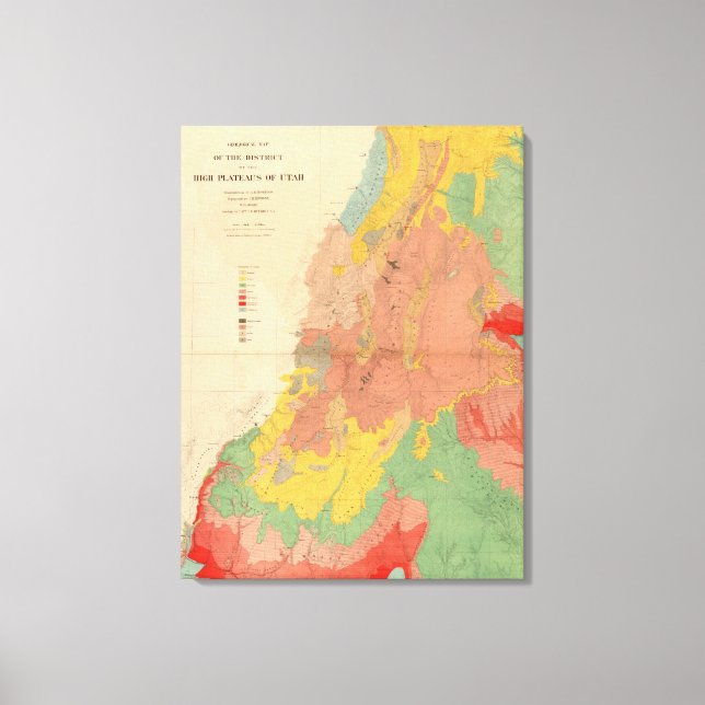 Geological map of Utah Canvas Print (Front)