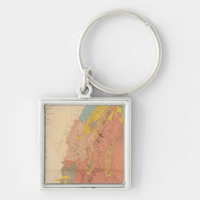 Geological map of Utah Keychain (Front)