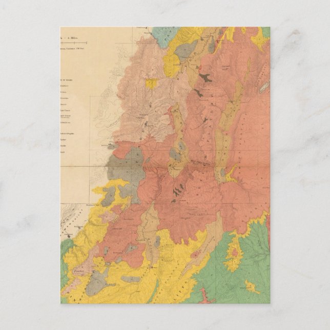 Geological map of Utah Postcard (Front)