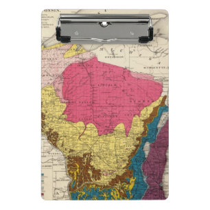 Geological map of Wisconsin Mini Clipboard