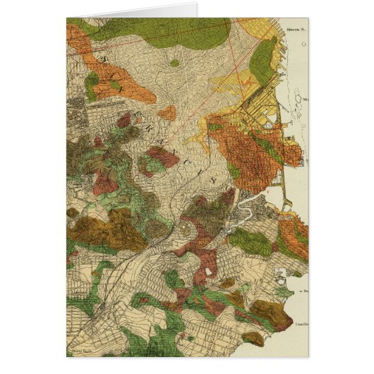 Geological map San Francisco Cards (Front)