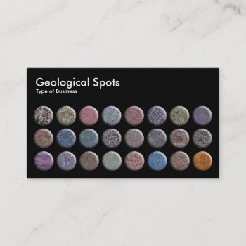 Geological Spots - Black Business Card by artberry at Zazzle