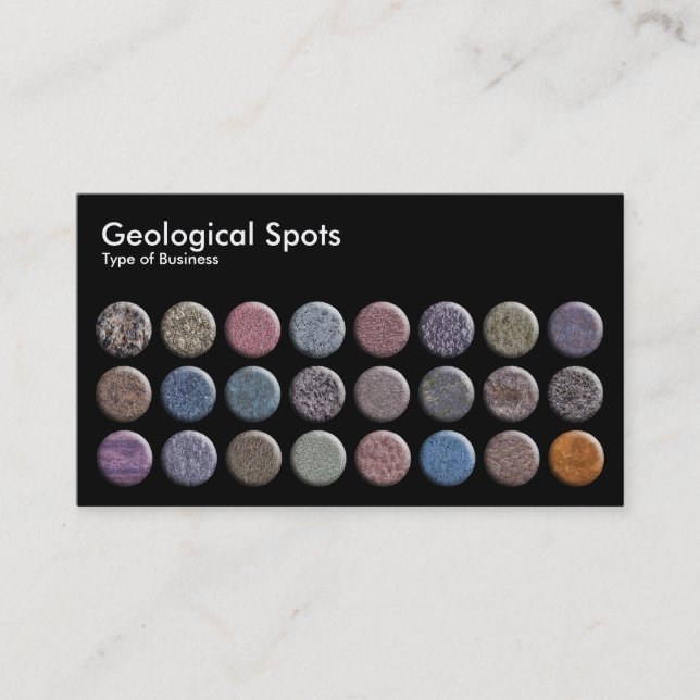 Geological Spots - Black Business Card (Front)