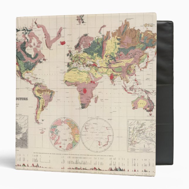 Geological structure of globe 3 ring binder (Front/Inside)