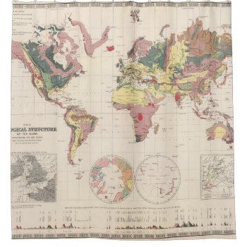 Geological Structure Of Globe Shower Curtain by davidrumsey at Zazzle