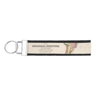 Geological structure of globe wrist keychain