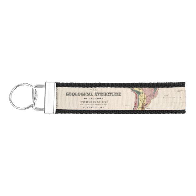 Geological structure of globe wrist keychain (Keys on Left)