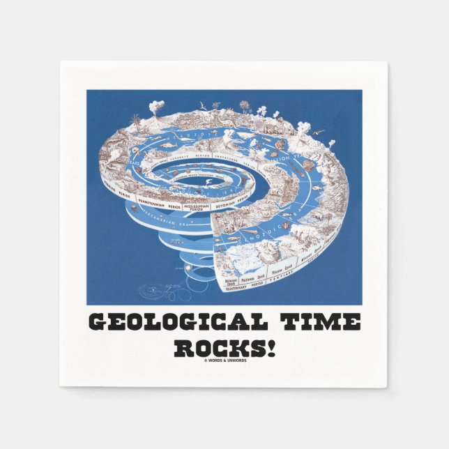 Geological Time Rocks! (Geological Age) Paper Napkins (Front)