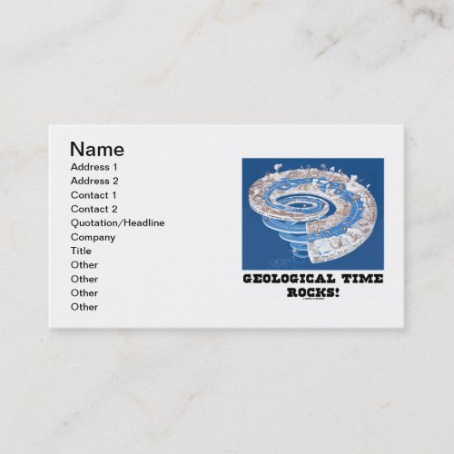 Geological Time Rocks Geological Age Spiral Business Card