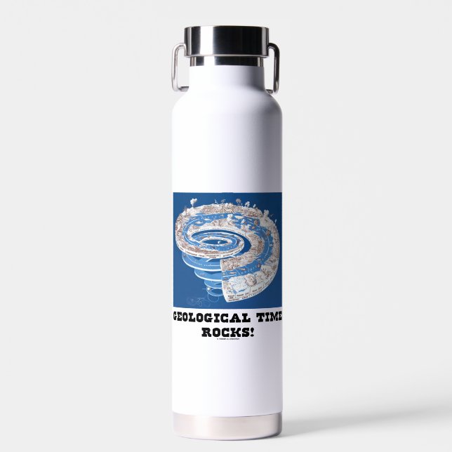 Geological Time Rocks! Geological Age Timeline Water Bottle (Front)