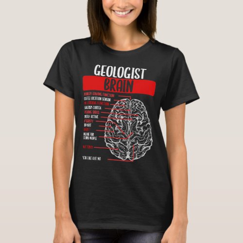 Geologist Brain Rockhounding Mineral Collecting T_Shirt