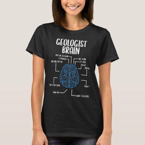 Geologist Brain Rockhounding Rock Collecting T_Shirt