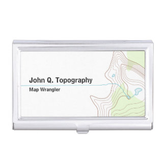 Geologist, Cartographer Topographic Map Business Card Case