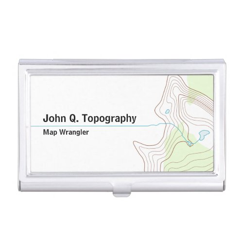 Geologist Cartographer Topographic Map Business Card Case
