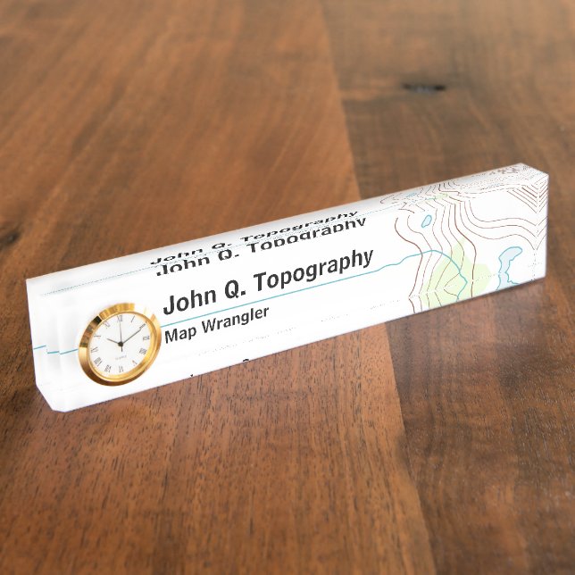 Geologist, Cartographer Topographic Map Name Plate (Side)