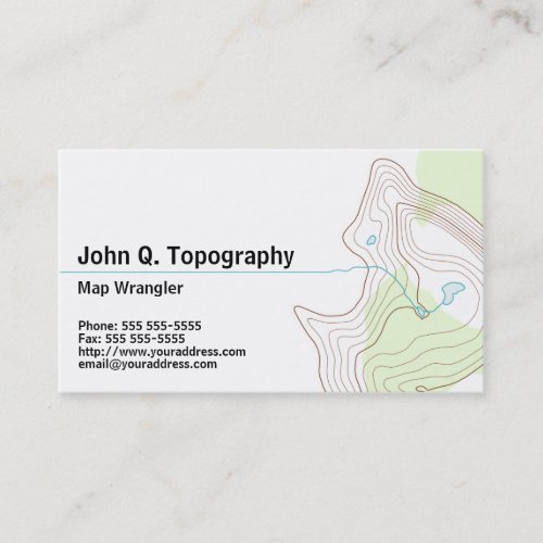 Geologist Cartographer Topographic Map Personal Business Card