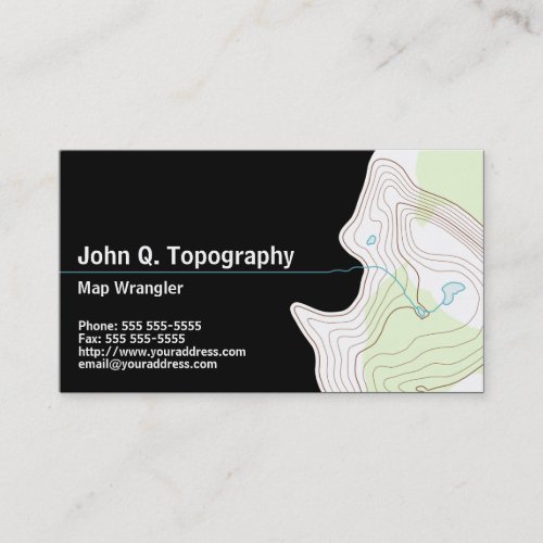 Geologist Cartographer Topographic Map Personal Business Card