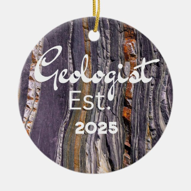 Geologist Ceramic Ornament (Front)