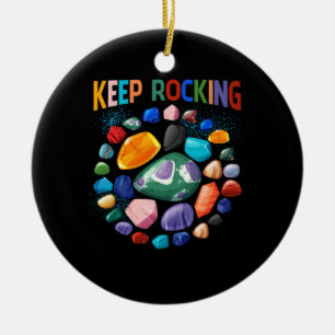 Geologist Colorful Rock Collector Earth Scientist Ceramic Ornament