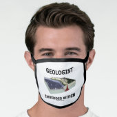 Geologist Embedded Within Subduction Zone Face Mask (Worn Him)