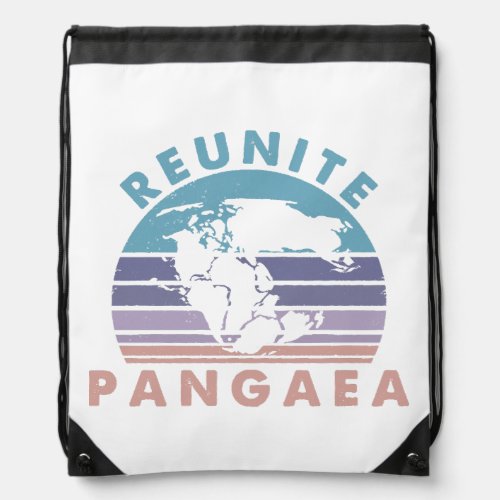 Geologist Gift  funny Geology Reunite Pangeae  Drawstring Bag