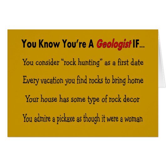 Geologist Gifts "You Know You're A Geologist IF.." (Front Horizontal)
