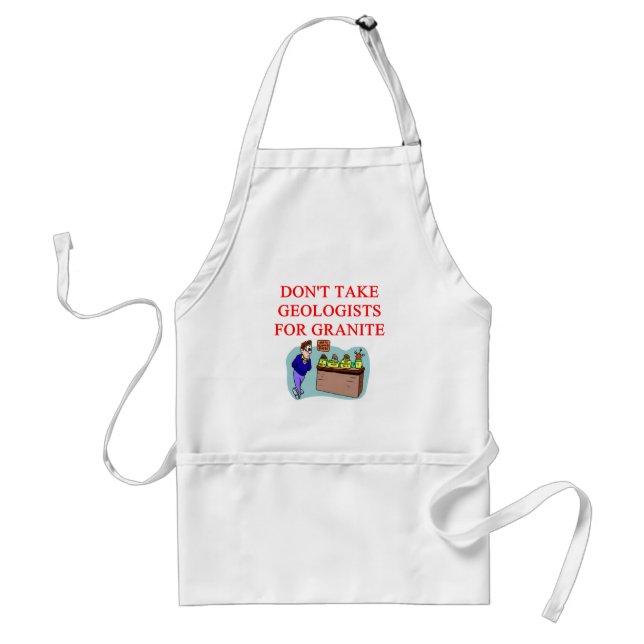 geologist joke adult apron (Front)