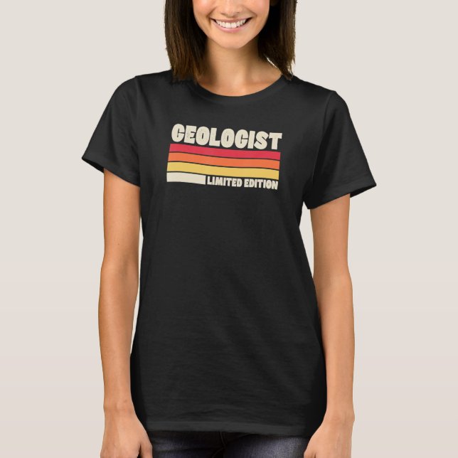 Geologist Limited Edition Distressed Retro Vintage T-Shirt (Front)