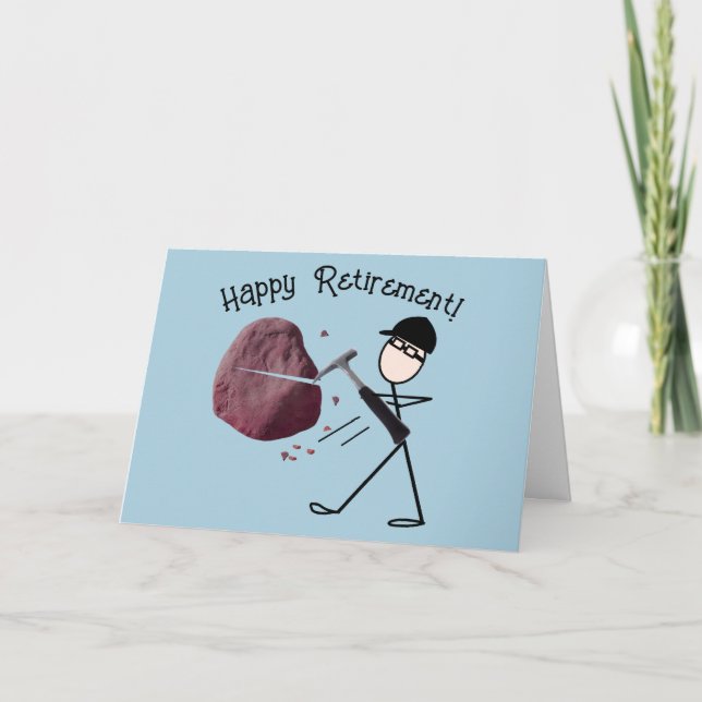 Geologist Retirement  Letterpress Thank You Card (Front)
